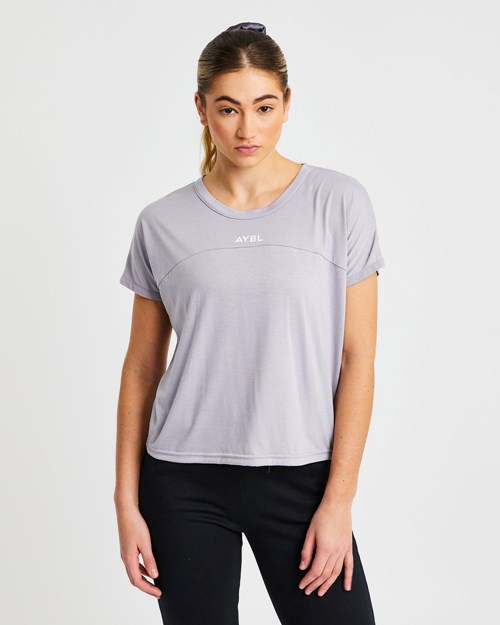 AYBL Boxy T Shirt Soft Lilac | 4903-YHTMK