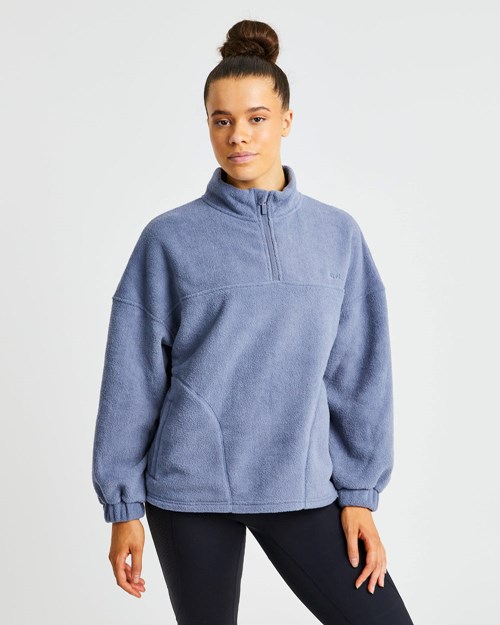 AYBL Effortless Oversized Fleece Blå | 8367-GBJKF