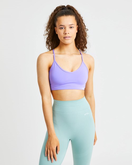 AYBL Essential V Neck Sports Bra Lila | 9618-NMGDC