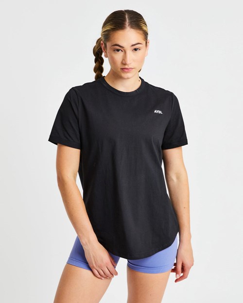 AYBL Everyday Oversized T Shirt Svarta | 1365-UFTEL