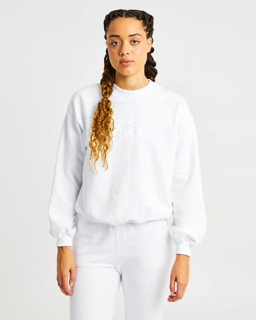 AYBL Everyday Oversized Tröja Vita | 3291-BFMNX