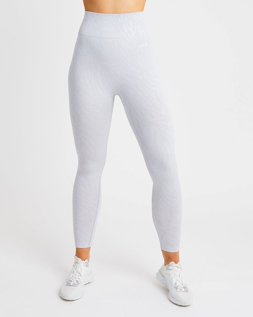 AYBL Evolve Animal Seamless Leggings Ljusgrå | 9327-QPBMY