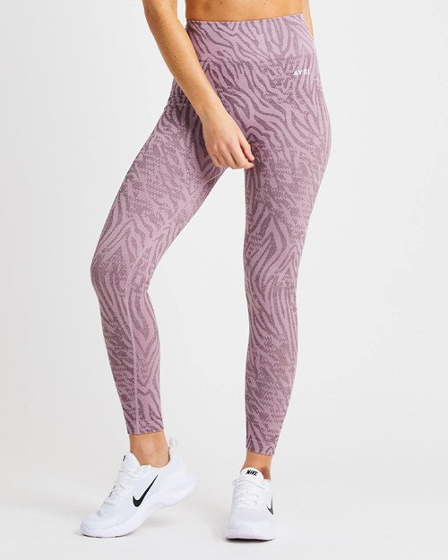 AYBL Evolve Animal Seamless Leggings Mauve Lilac | 4538-DKRXL