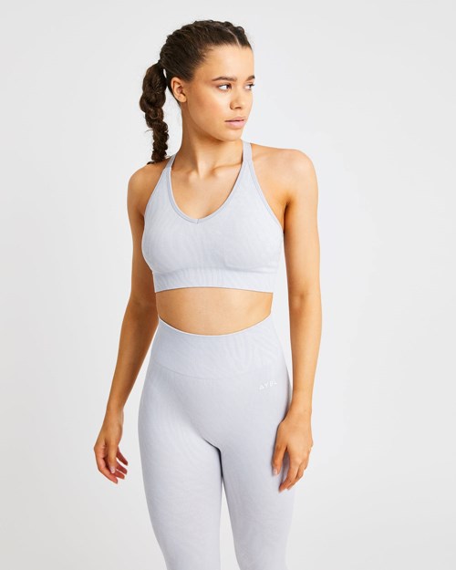 AYBL Evolve Animal Seamless Sports Bra Ljusgrå | 2035-NOGZM