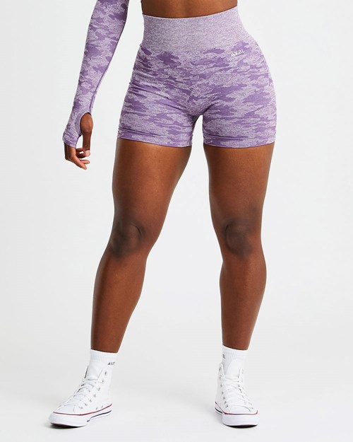 AYBL Evolve Camo Seamless Shorts Plum | 2798-MIXRU