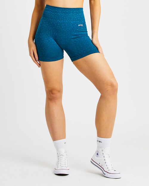 AYBL Evolve Speckle Seamless Shorts Teal | 2390-RMQUO