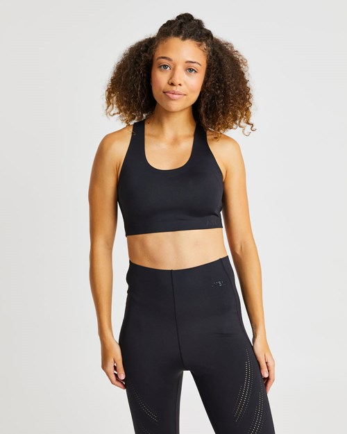 AYBL Fusion Sports Bra Svarta | 0376-UHBPQ