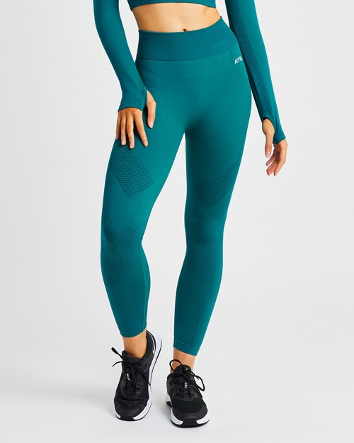 AYBL Ignite Seamless Leggings Hyper Teal | 3562-JOHGA