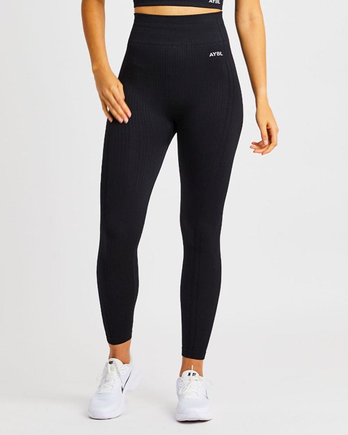 AYBL Luxe Seamless Leggings Svarta | 3057-DEOYS