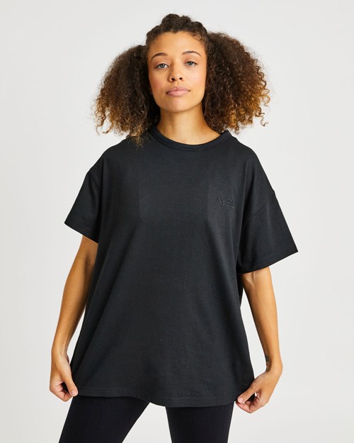 AYBL Luxe T Shirt Svarta | 9752-ILNRW