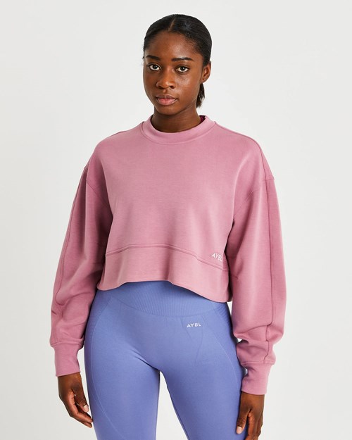 AYBL Oversized Crop Jumper Rosa Rosa | 4395-OQSUH