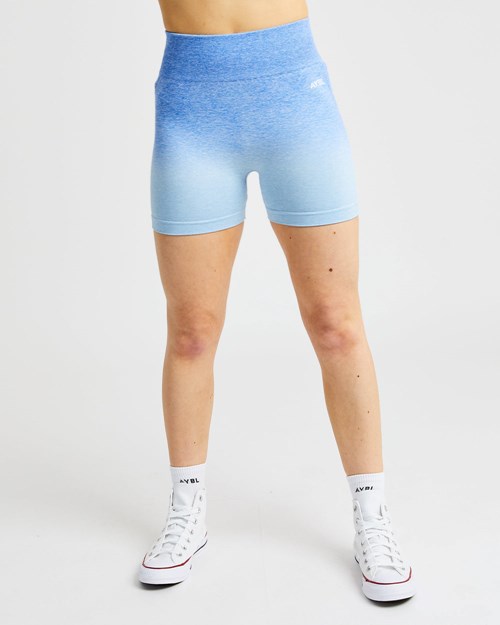 AYBL Pulse Ombré Seamless Shorts Blå | 4189-ZHUBP
